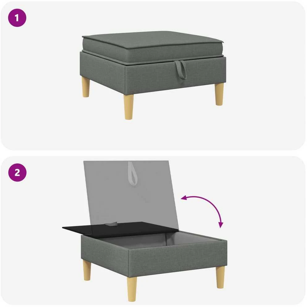 Sofa su saugojimu Audinys