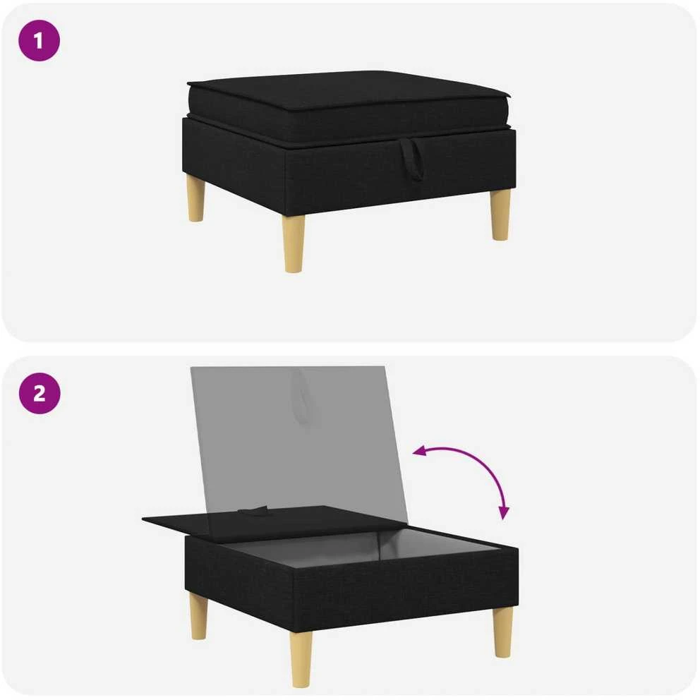 Sofa su saugojimu Audinys