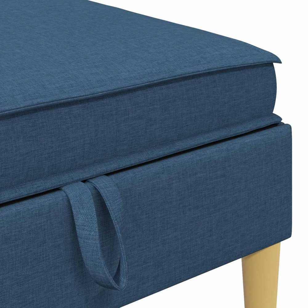 Sofa Sofos pufas su saugojimo funkcija Mėlyna Audinys
