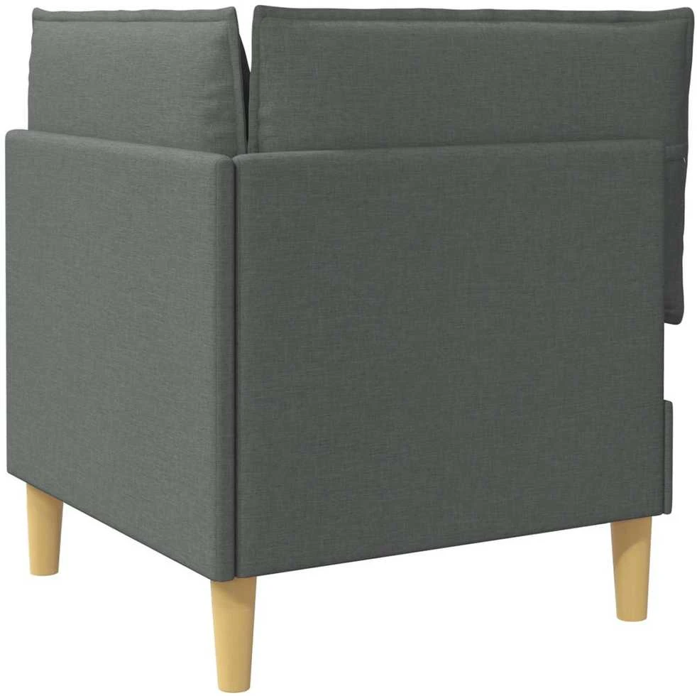 Kampinė Sofa su Saugykla Tamsiai pilka Audinys