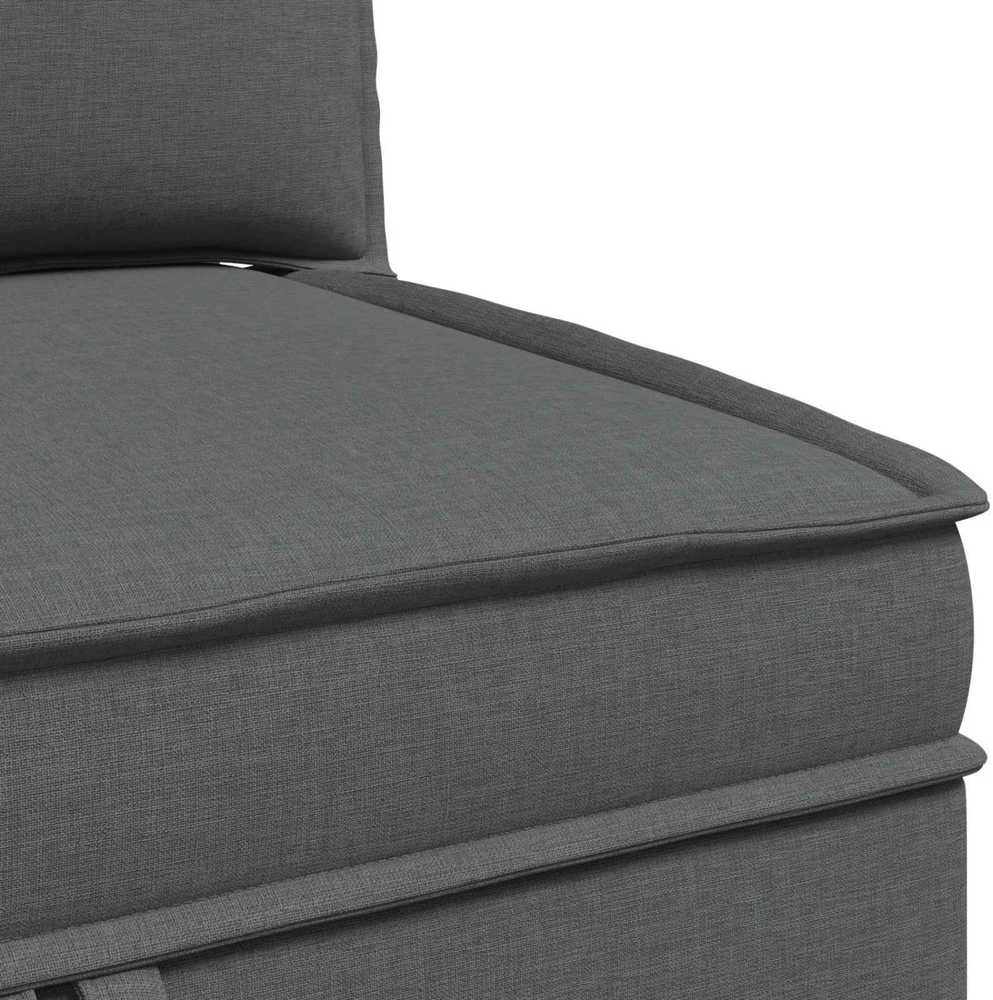 Kampinė Sofa su Saugykla Tamsiai pilka Audinys