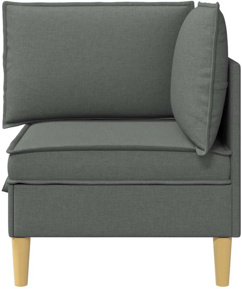 Kampinė Sofa su Saugykla Tamsiai pilka Audinys
