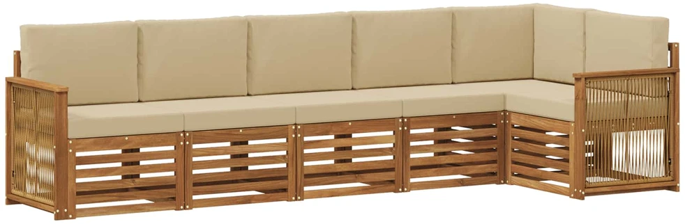 Sofa Lauko sofos komplektas 5 vnt. Natūrali