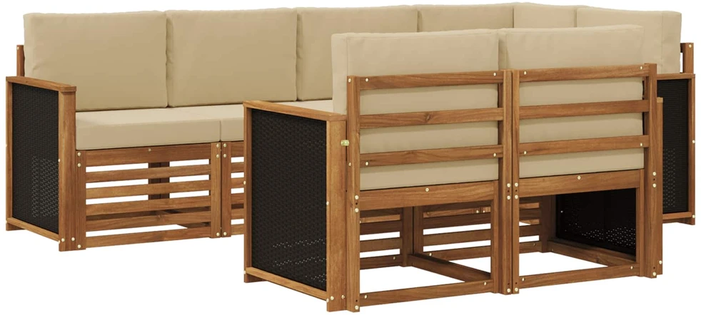 Sofa Lauko sofos komplektas 6 vnt. Natūrali