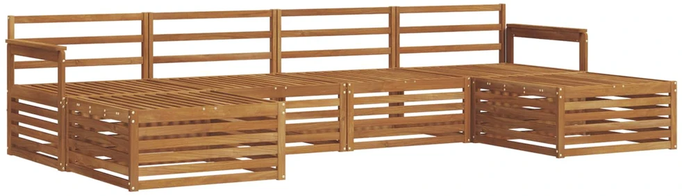 Sofa Lauko sofos komplektas 6 vnt. Natūrali Kietos akacijos mediena