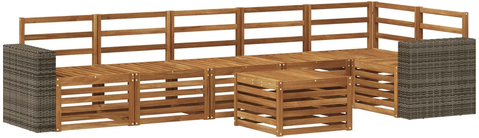 Sofa Lauko sofos komplektas 7 vnt. Natūrali Poliesteris