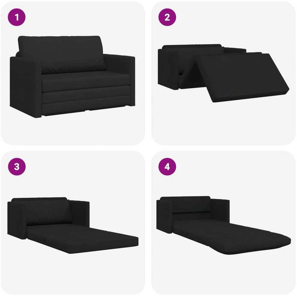 Sofa lova Juoda 124 x 71 x 78 cm audinys