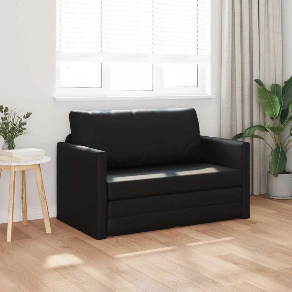 Sofa lova Juoda 124 x 71 x 78 cm Dirbtinė Oda
