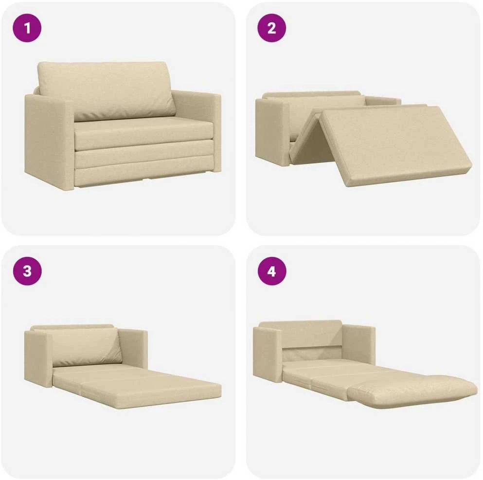 Sofa lova Kreminė 124 x 71 x 78 cm audinys