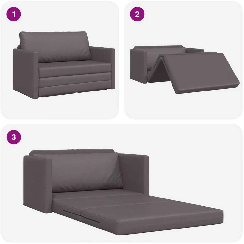 Sofa lova Pilka 124 x 71 x 78 cm Dirbtinė Oda