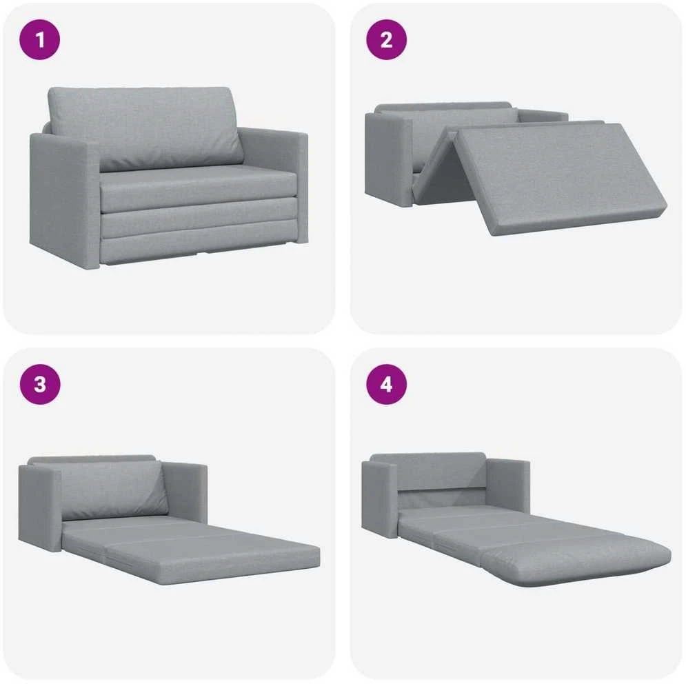 Sofa lova Šviesiai pilka 124 x 71 x 78 cm audinys