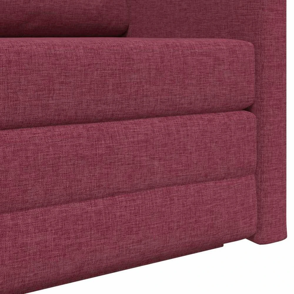 Sofa lova Vyno raudona 124 x 71 x 78 cm audinys