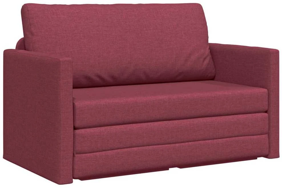 Sofa lova Vyno raudona 124 x 71 x 78 cm audinys