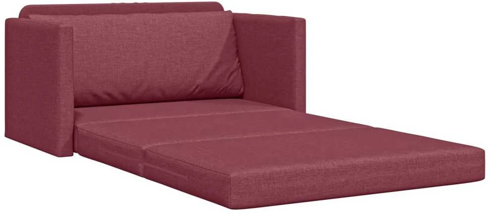Sofa lova Vyno raudona 124 x 71 x 78 cm audinys