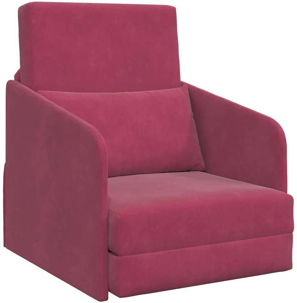 Sofa lova Vyno raudona 65 x 80 x 83 cm Aksomas
