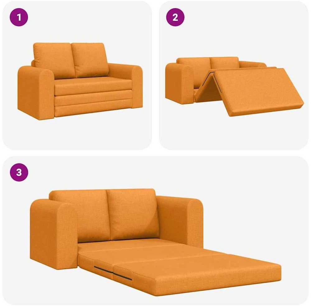 Sofa lova Tamsiai geltona 148 x 71 x 83 cm audinys