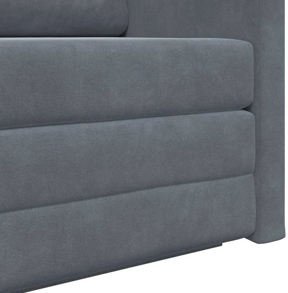 Sofa lova Tamsiai pilka 124 x 71 x 78 cm Aksomas