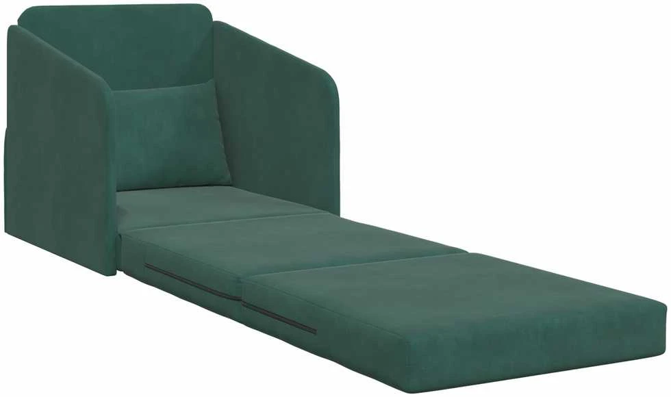 Sofa lova Tamsiai žalia 65 x 80 x 83 cm Aksomas