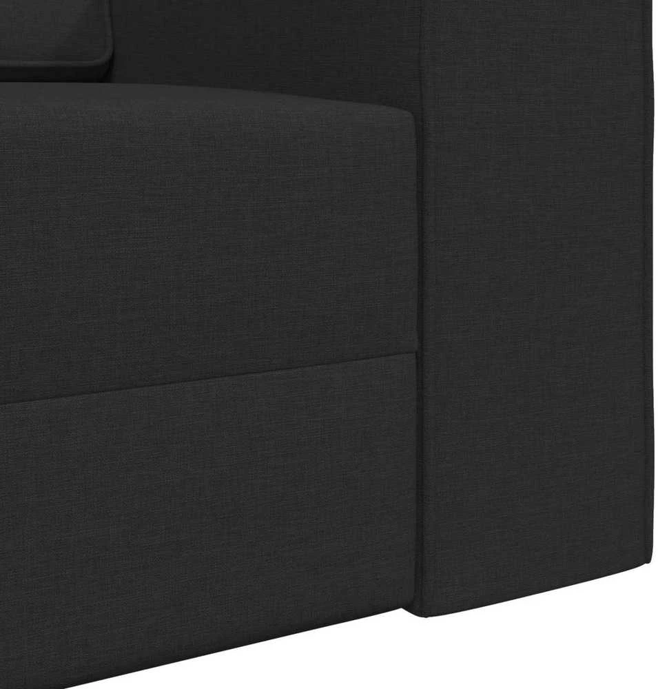 Sofa lova Juoda 245 x 78 x 77 cm audinys