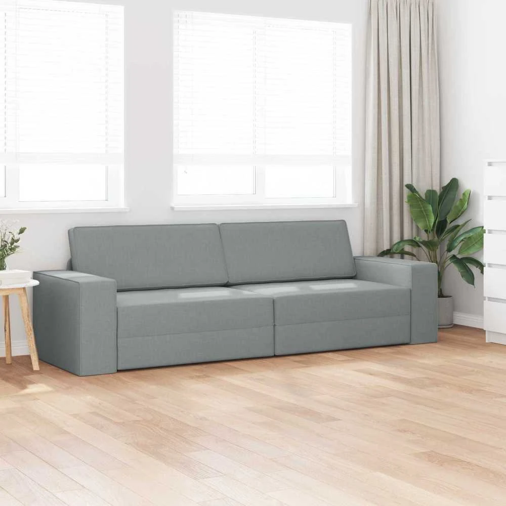 Sofa lova Šviesiai pilka 245 x 78 x 77 cm audinys
