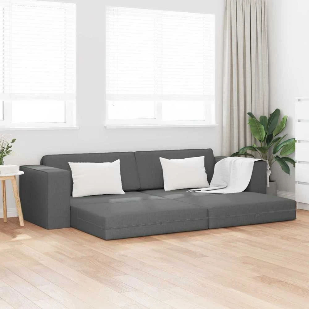 Sofa lova Tamsiai pilka 245 x 78 x 77 cm audinys