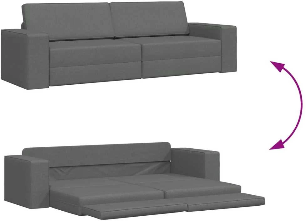 Sofa lova Tamsiai pilka 245 x 78 x 77 cm audinys