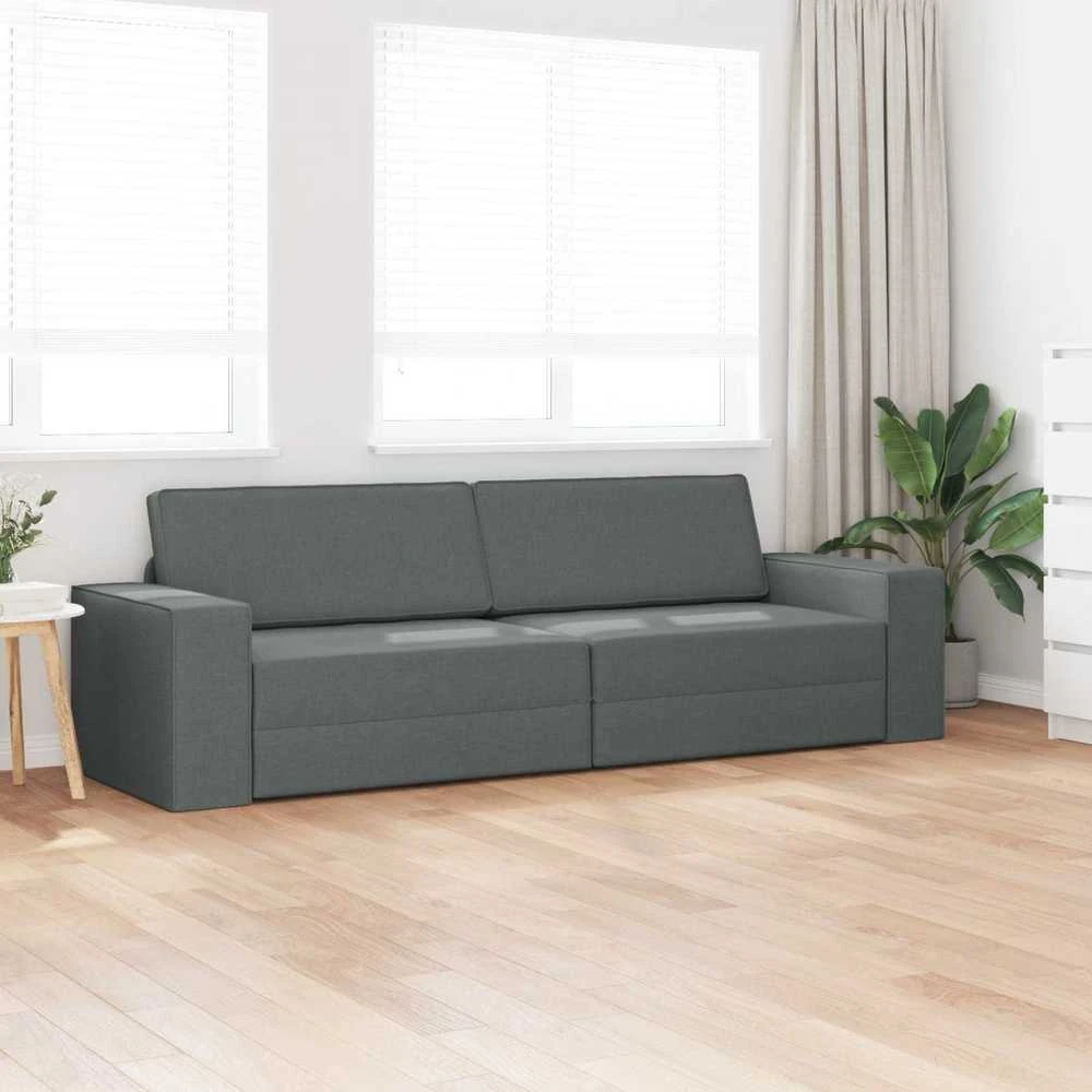 Sofa lova Tamsiai pilka 245 x 78 x 77 cm audinys