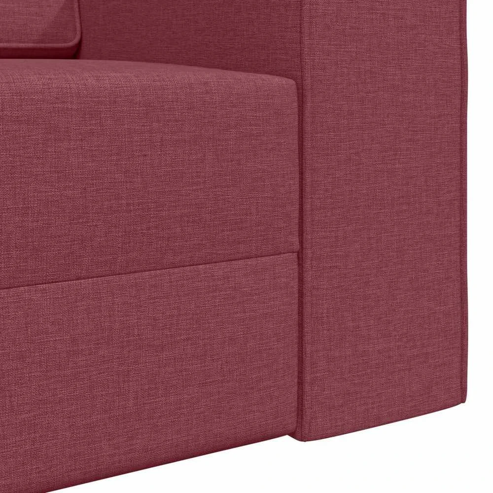 Sofa lova Vyno raudona 245 x 78 x 77 cm audinys