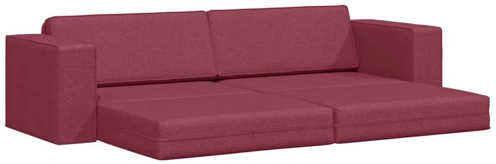 Sofa lova Vyno raudona 245 x 78 x 77 cm audinys