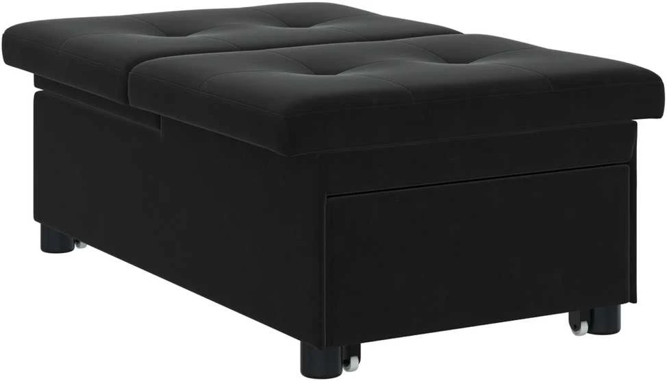 Sofa lova Juoda 194 x 67 x 82 cm Aksomas