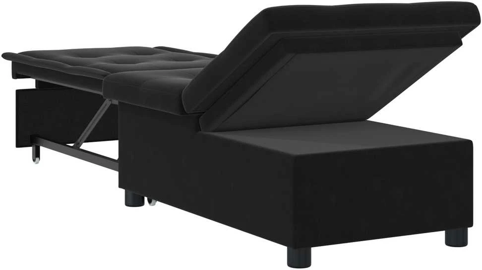 Sofa lova Juoda 194 x 67 x 82 cm Aksomas