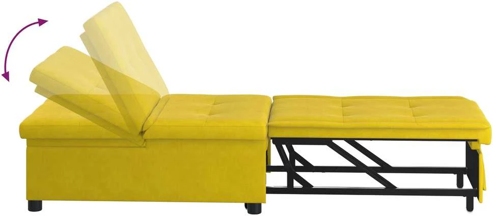 Sofa lova Geltona 194 x 67 x 82 cm Aksomas