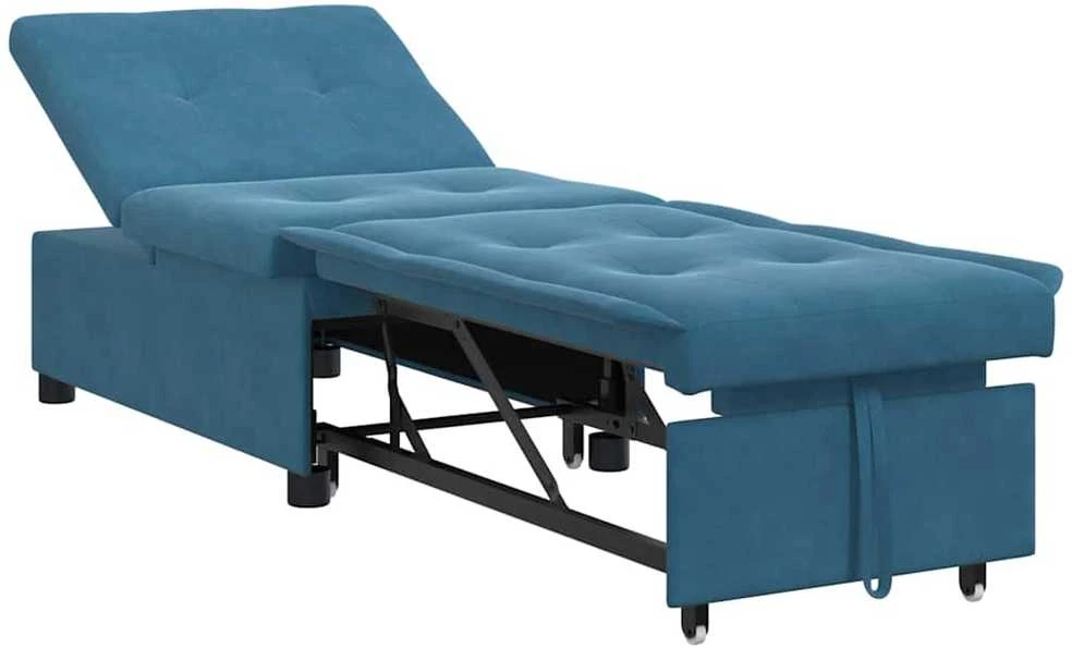 Sofa lova Mėlyna 194 x 67 x 82 cm Aksomas