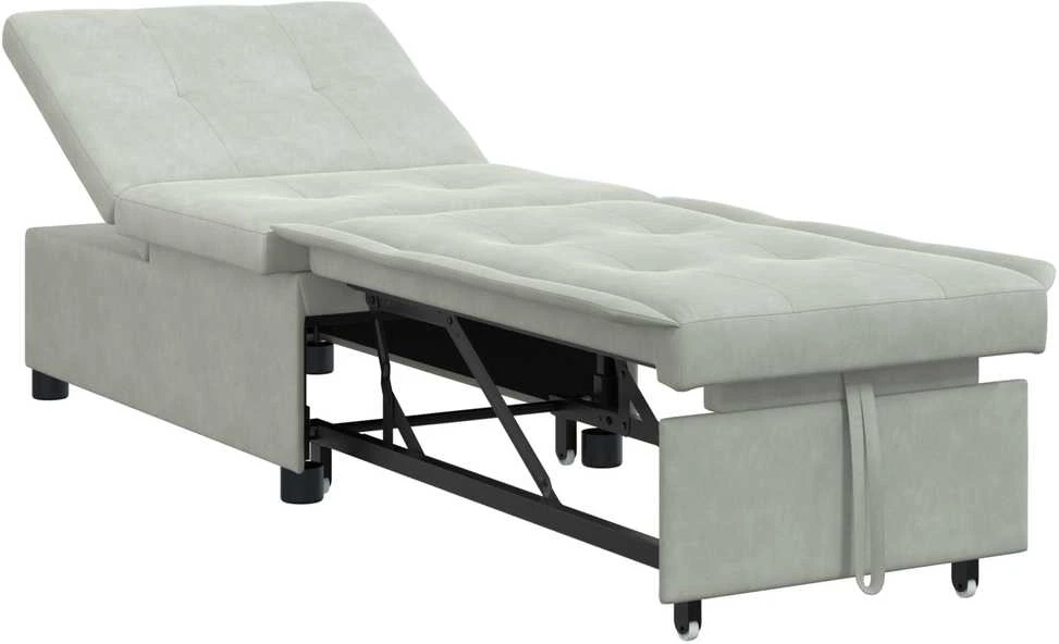 Sofa lova Šviesiai pilka 194 x 67 x 82 cm Aksomas