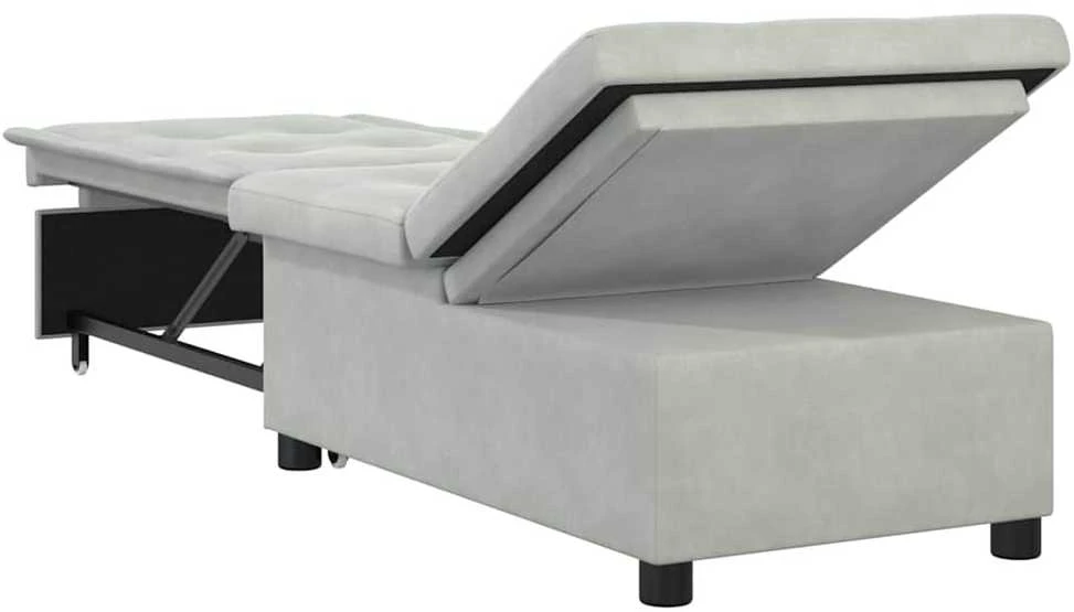 Sofa lova Šviesiai pilka 194 x 67 x 82 cm Aksomas
