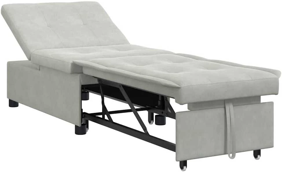 Sofa lova Šviesiai pilka 194 x 67 x 82 cm Aksomas