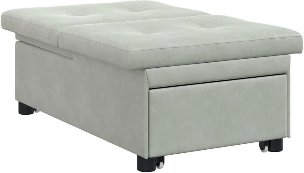Sofa lova Šviesiai pilka 194 x 67 x 82 cm Aksomas