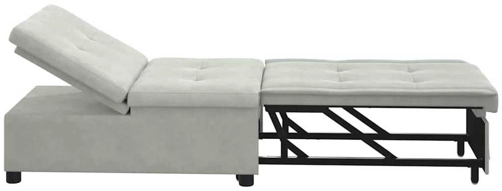 Sofa lova Šviesiai pilka 194 x 67 x 82 cm Aksomas
