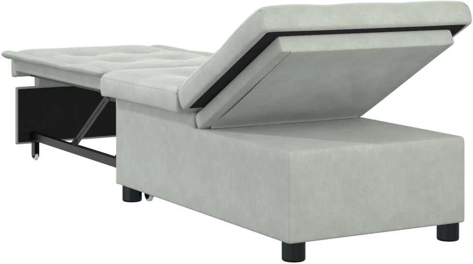 Sofa lova Šviesiai pilka 194 x 67 x 82 cm Aksomas