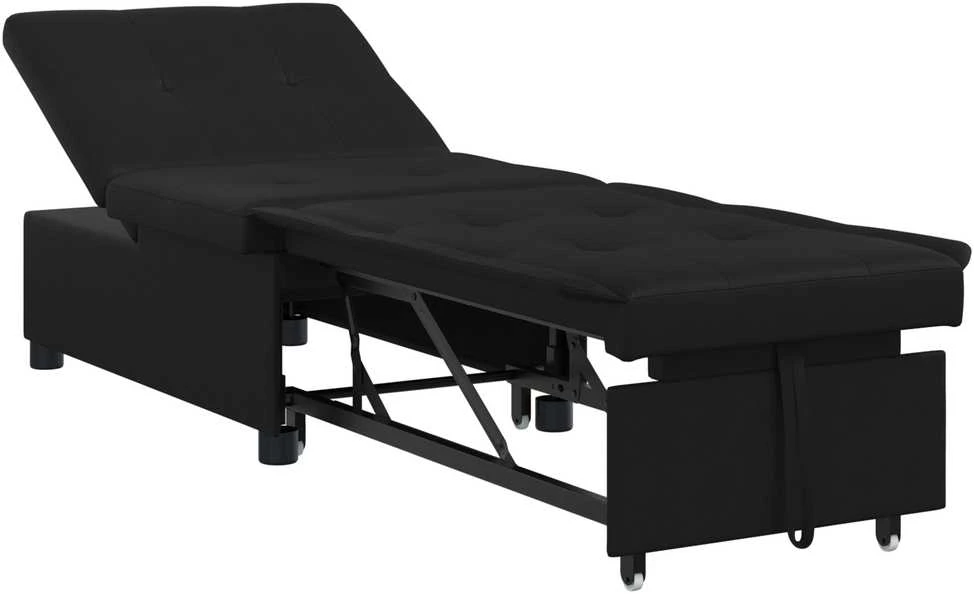 Ištraukiama sofa-lova Juodas 194 x 67 x 82 cm Mikropluoštas
