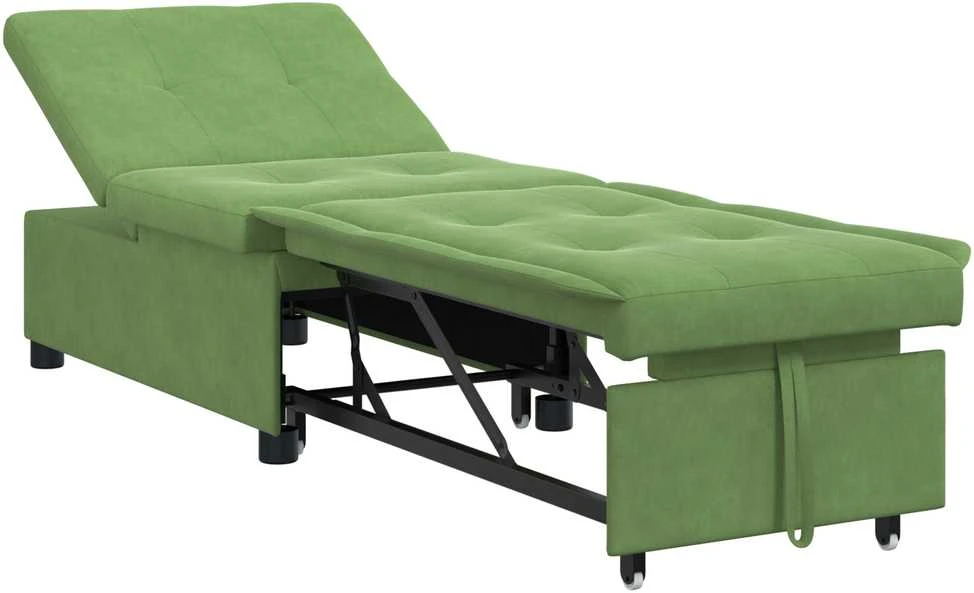 Sofa lova Šviesiai žalia 194 x 67 x 82 cm Aksomas