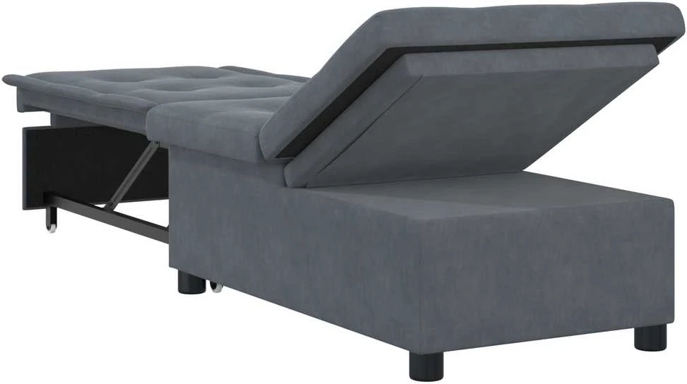 Sofa lova Tamsiai pilka 194 x 67 x 82 cm Aksomas