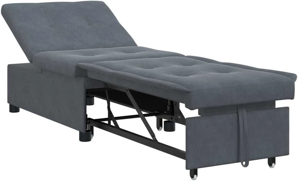 Sofa lova Tamsiai pilka 194 x 67 x 82 cm Aksomas