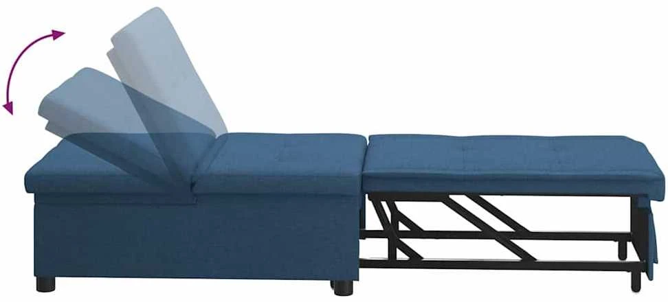 Ištraukiama sofa-lova Mėlyna 194 x 50 x 82 cm audinys