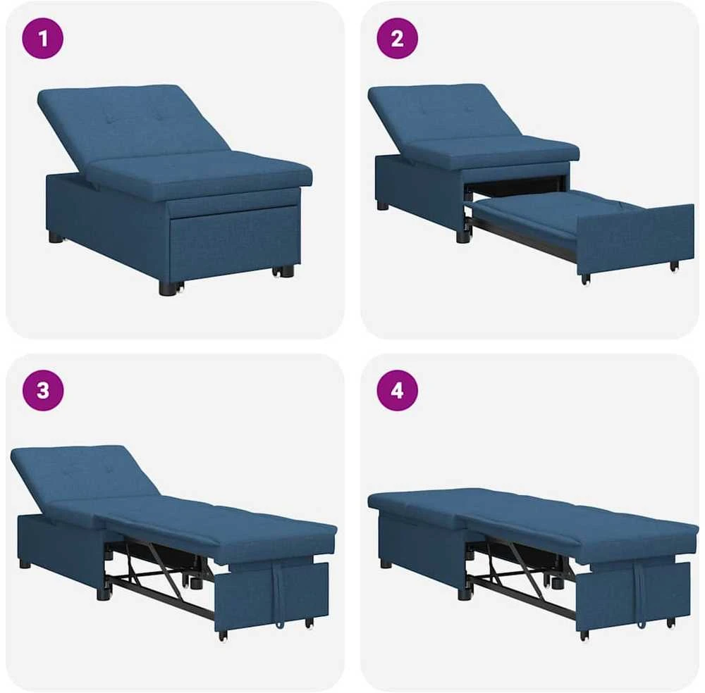 Ištraukiama sofa-lova Mėlyna 194 x 50 x 82 cm audinys