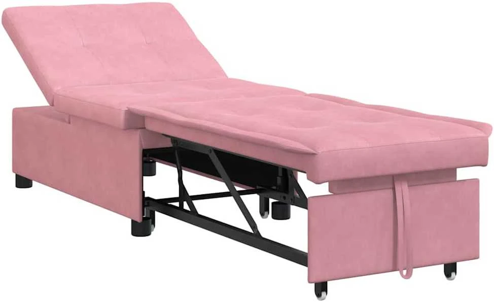 Sofa lova Rožinė 194 x 67 x 82 cm Aksomas