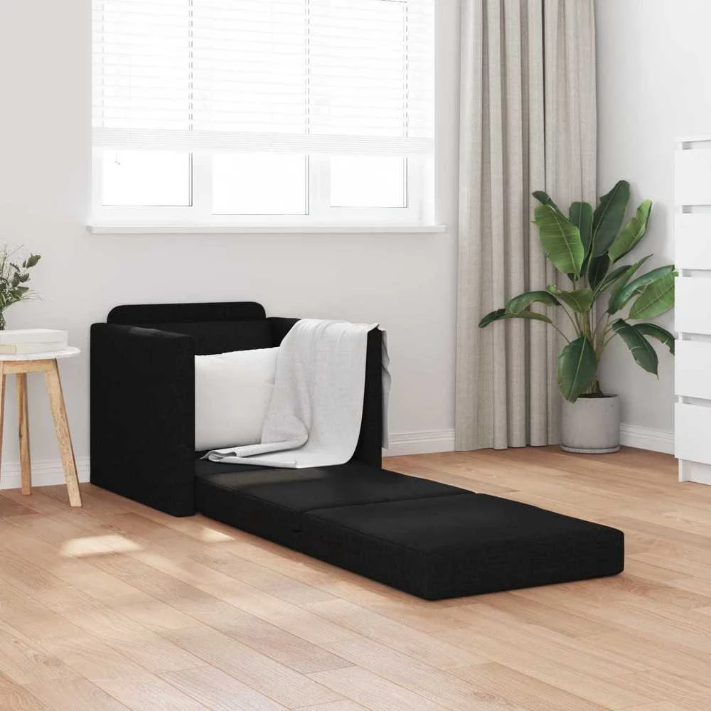Sofa lova Juoda 74 x 77 x 81 cm audinys