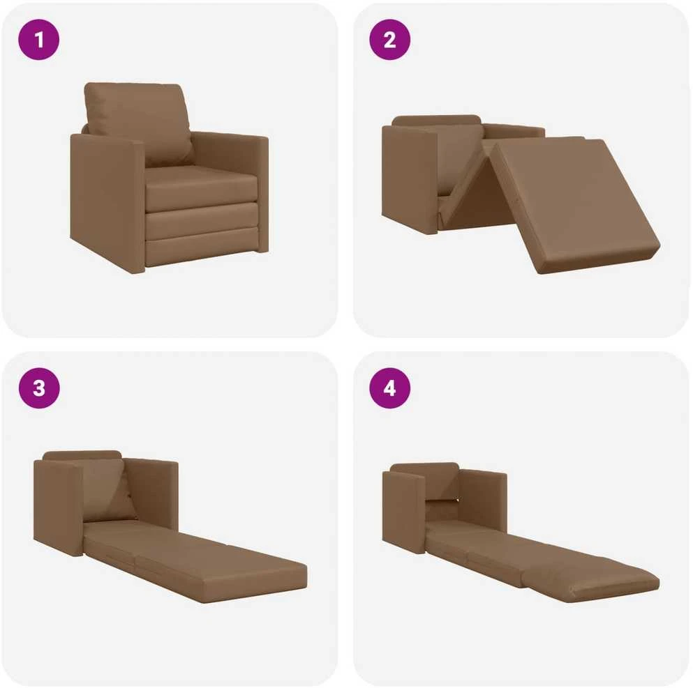 Sofa lova Kapučino 74 x 77 x 81 cm Dirbtinė Oda