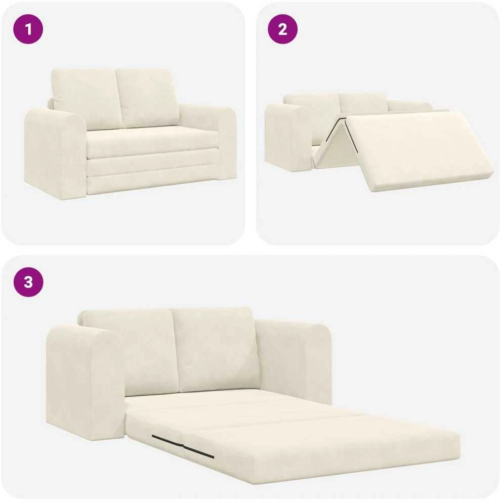 Sofa lova Kreminė 148 x 71 x 83 cm Aksomas