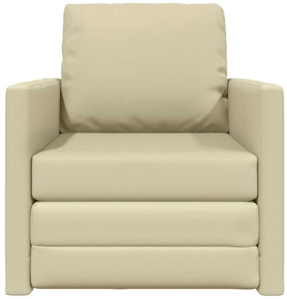 Sofa lova Kreminė 74 x 77 x 81 cm Dirbtinė Oda